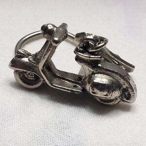 Super Cute Vintage Silvertone Vespa Key Chain
